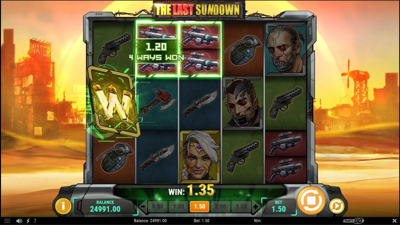 Screenshot videoslot slotmachine The Last Sundown