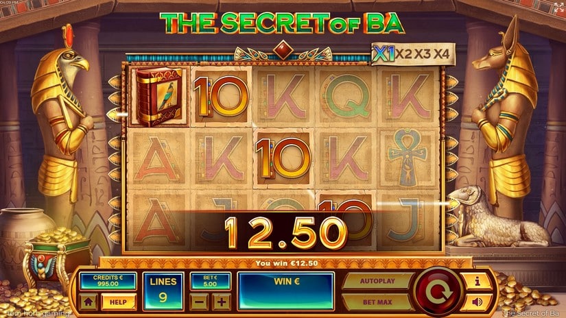 Screenshot videoslot slotmachine The Secrete of Ba