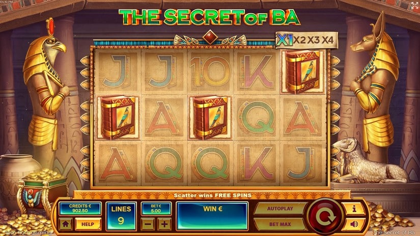 Screenshot videoslot slotmachine The Secrete of Ba