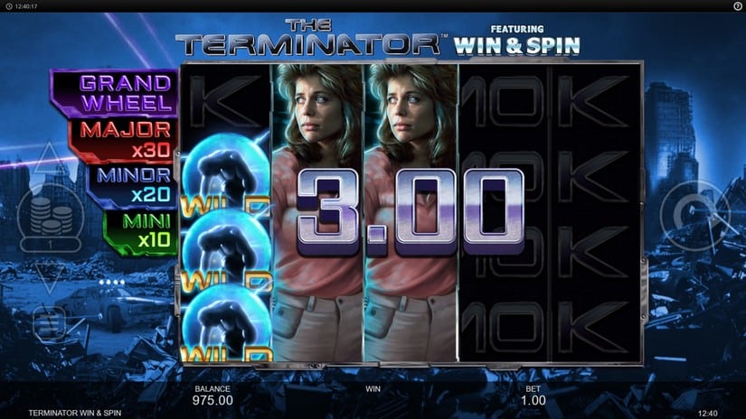 Screenshot videoslot slotmachine The Terminator Win & Spin