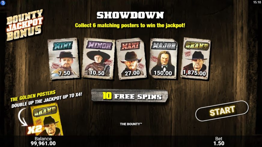 Screenshot videoslot slotmachine The Bounty