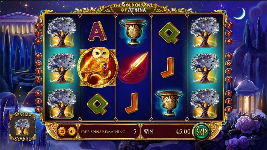 Screenshot videoslot slotmachine The Golden Owl Of Athena