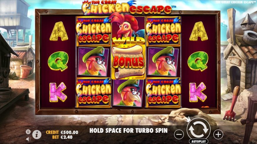 Screenshot videoslot The Great Chicken Escape