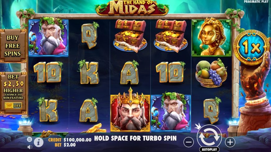 Screenshot videoslot The Hand of Midas