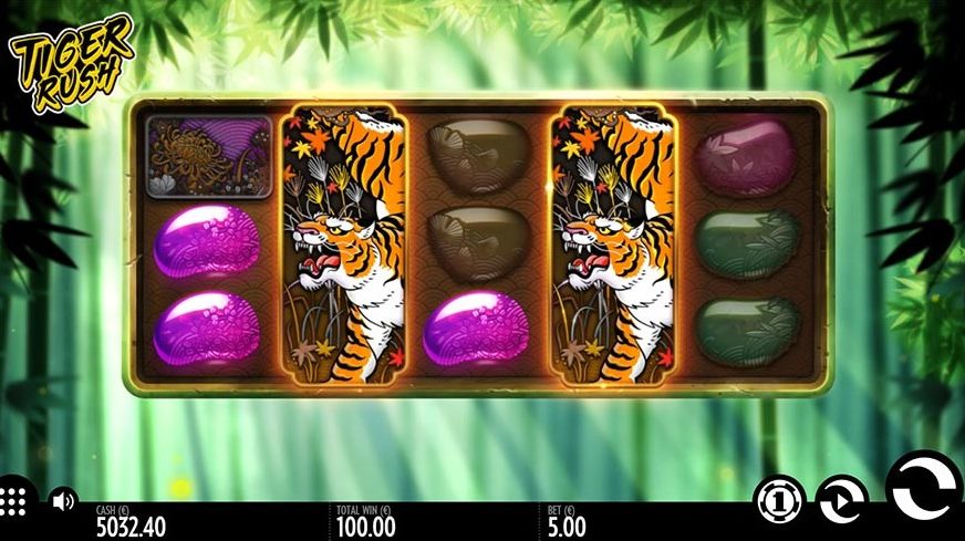 Screenshot videoslot slotmachine Tiger Rush