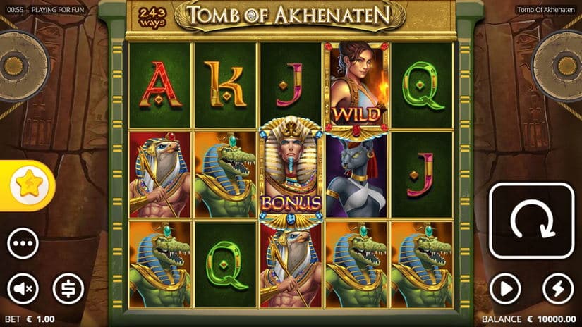 Screenshot videoslot Tomb of Akhenaten