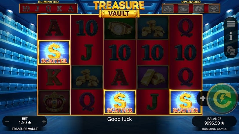 Screenshot videoslot slotmachine Treasure Vault