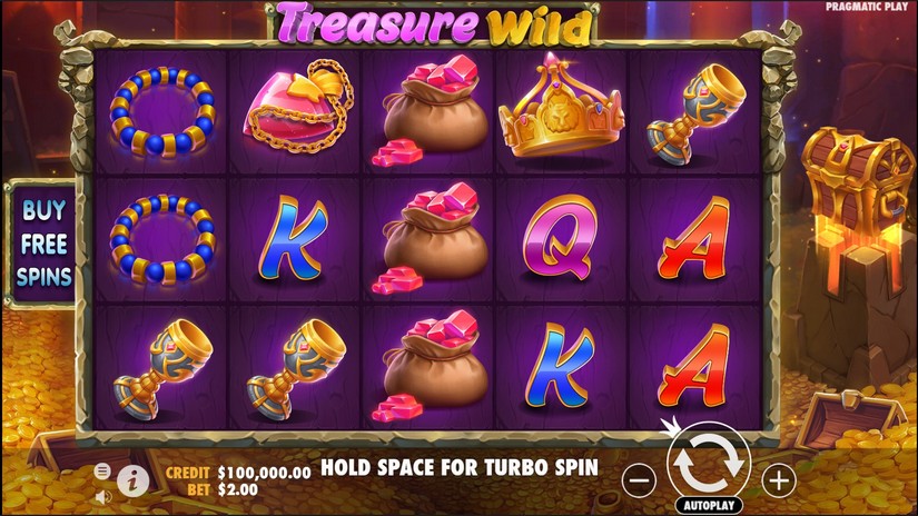 Screenshot videoslot Treasure Wild