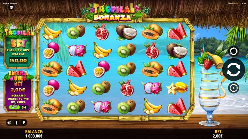 Screenshot videoslot Tropical Bonanza