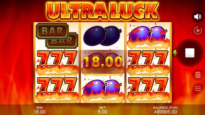 Screenshot videoslot slotmachine Ultra Luck