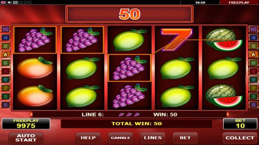 Screenshot videoslot slotmachine Ultra Seven