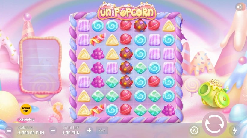 Screenshot videoslot Unipopcorn