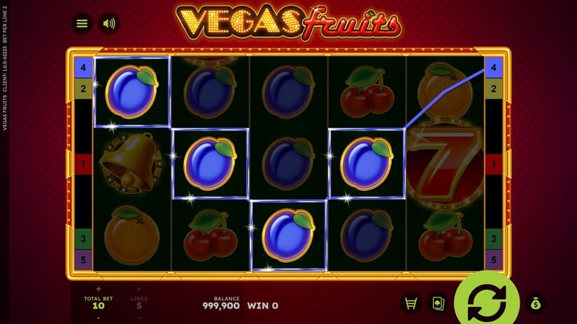 Screenshot videoslot slotmachine Vegas Fruits