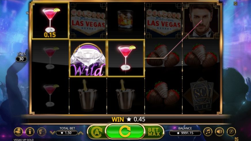 Screenshot videoslot slotmachine Vegas VIP Gold