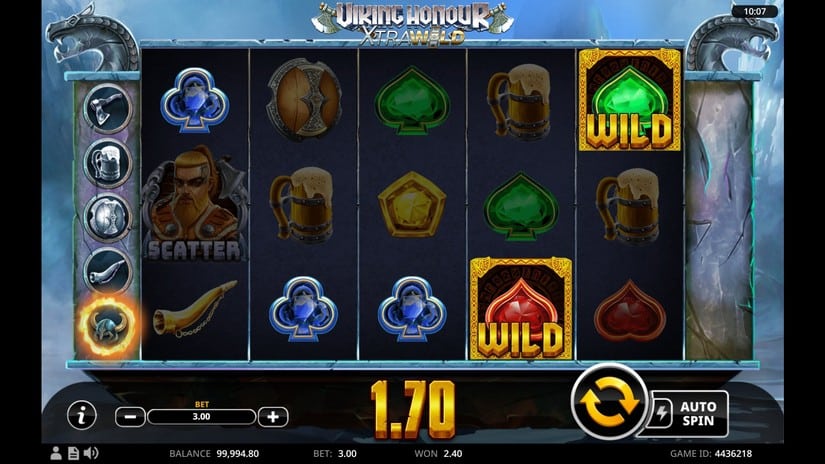 Screenshot videoslot slotmachine Viking Honour XtraWild