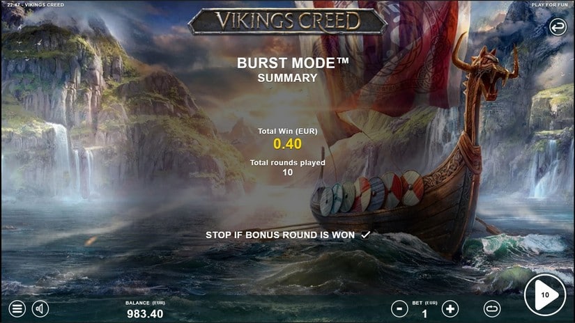 Screenshot videoslot slotmachine Vikings Creed