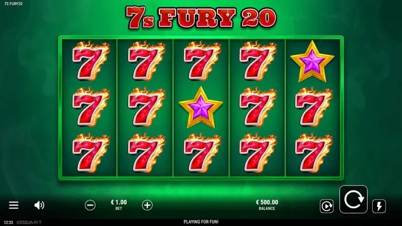 Screenshot videoslot 7s Fury 20