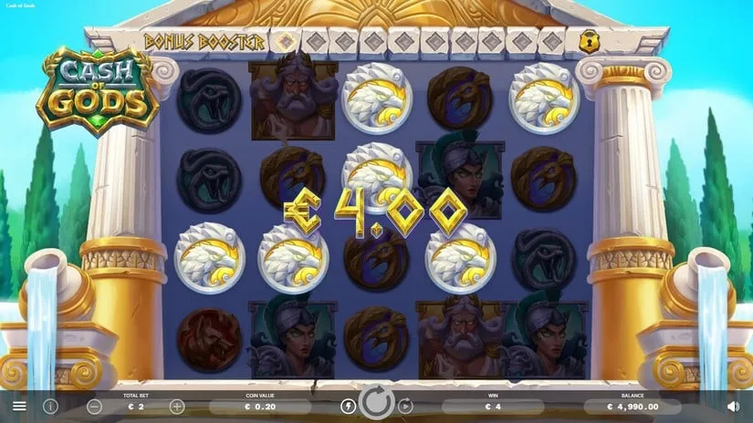 Screenshot videoslot slotmachine Cash of Gods