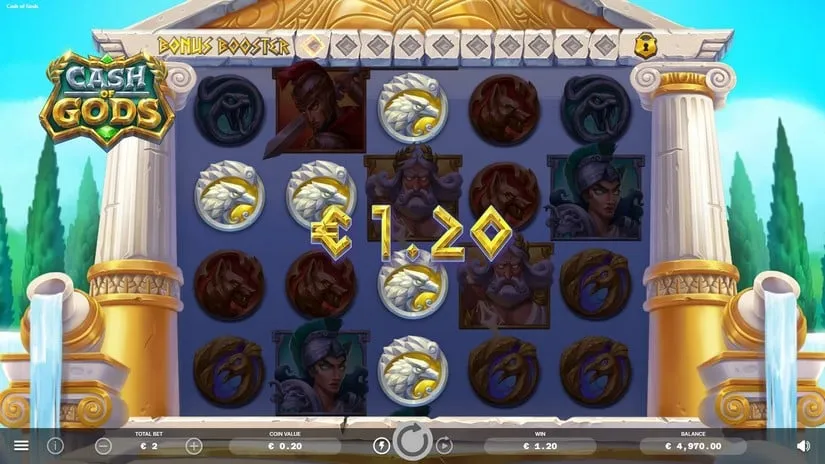 Screenshot videoslot slotmachine Cash of Gods