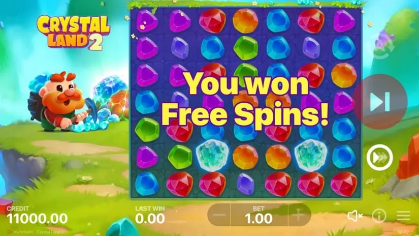 Screenshot videoslot slotmachine Crystal Land 2