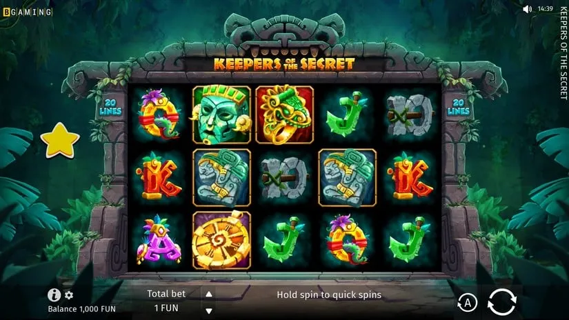 Screenshot videoslot Keepers of the Secret