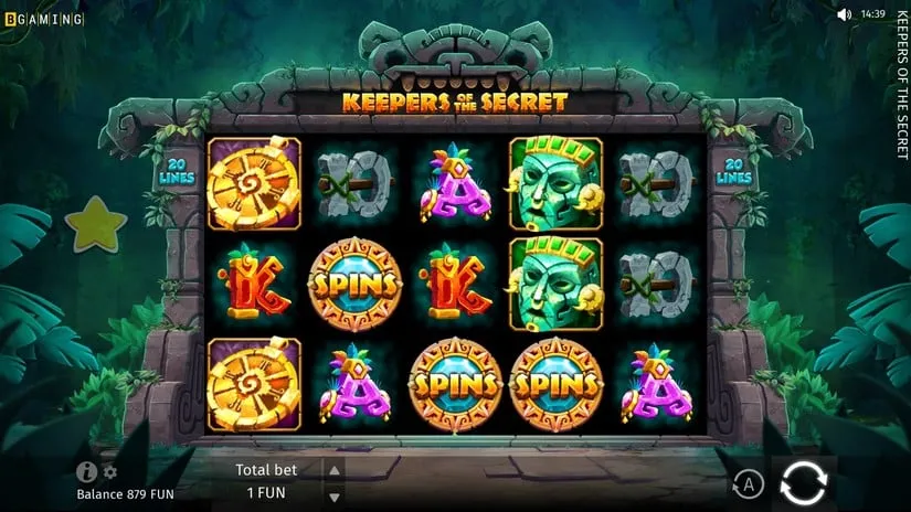 Screenshot videoslot slotmachine Keepers of the Secret