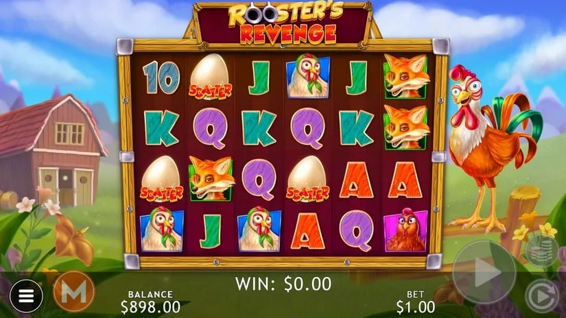 Screenshot videoslot slotmachine Rooster’s Revenge