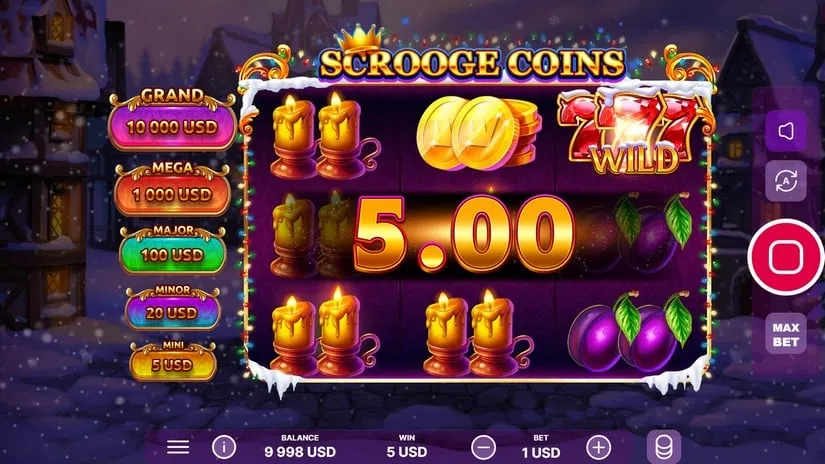 Screenshot videoslot slotmachine Scrooge Coins