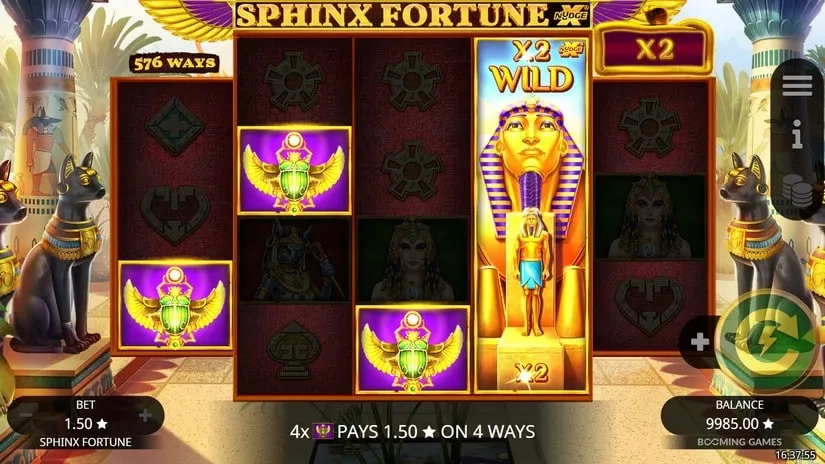 Screenshot videoslot slotmachine Sphinx Fortune