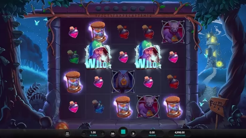 Screenshot videoslot slotmachine The Sorcerers Shuffle Dream Drop