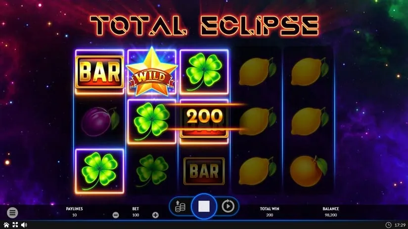 Screenshot videoslot slotmachine Total Eclipse XXL