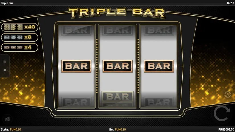 Screenshot videoslot slotmachine Triple Bar 98