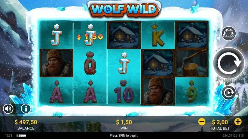 Screenshot videoslot slotmachine Wolf Wild