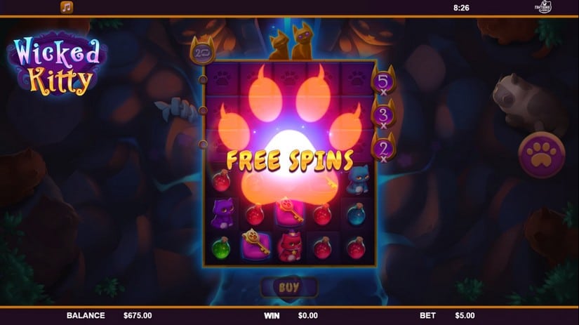 Screenshot videoslot slotmachine Wicked Kitty