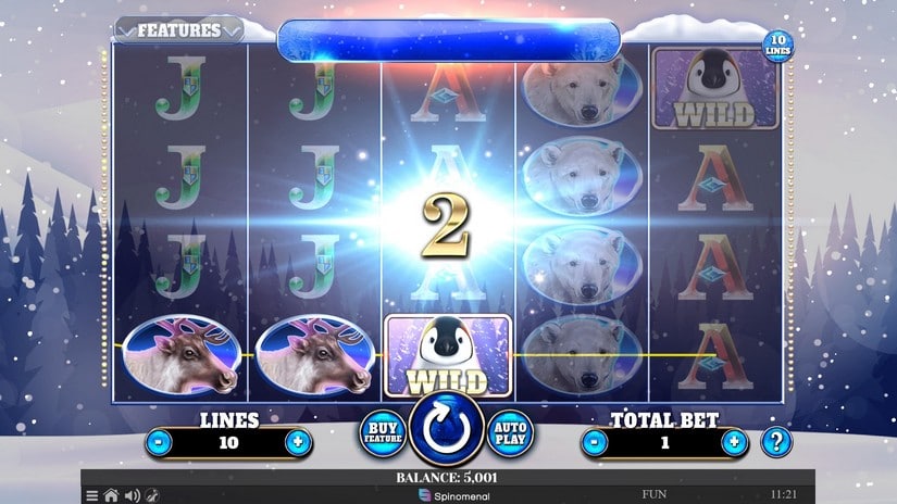 Screenshot videoslot slotmachine Wild Penguin