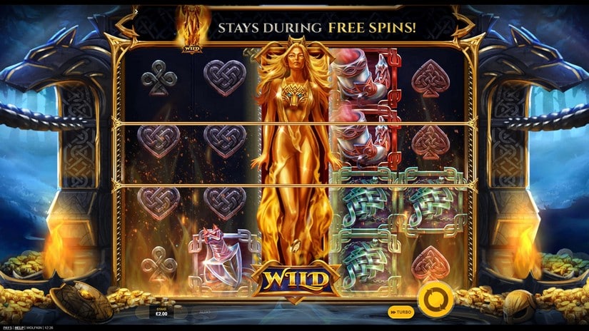 Screenshot videoslot slotmachine Wolfkin