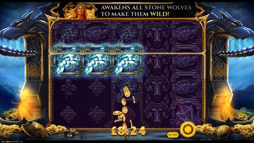 Screenshot videoslot slotmachine Wolfkin