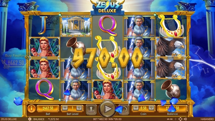 Screenshot videoslot slotmachine Zeus Deluxe